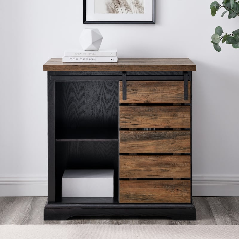 Middlebrook Kujawa 32-inch Sliding Slat Door Cabinet