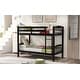preview thumbnail 12 of 23, Twin over Twin Solid Wood Bunk Bed with Ladder and Fence