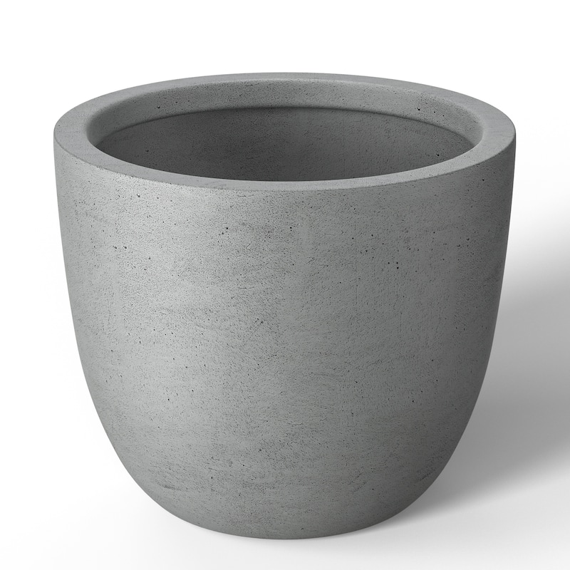 Tall Concrete Round Plant Pots / Large Indoor and Outdoor flower Planters