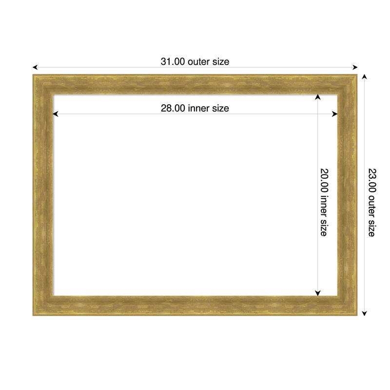 Amanti Art Angled Bronze Framed Dry Erase Magnetic Board