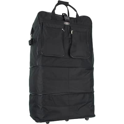 Charlie Sport Expandable Wheel Bag Luggage, Black, 30x17x11 Inches