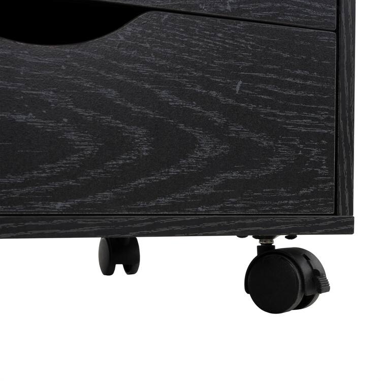 5 Drawers Chest, Wood Storage Dresser with Wheels, Craft Storage Organizer and Storage Drawer Office Drawer Unit