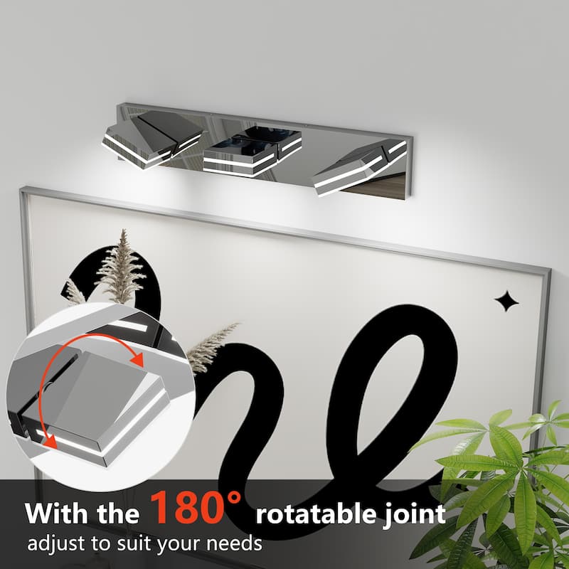 Modern LED Vanity Light, 3-Lights Wall Sconce for Bathroom and Mirror, Sleek Minimalist Design, Energy-Efficient