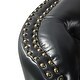 preview thumbnail 31 of 45, HULALA HOME Genuine Leather Nailhead Trim Pushback Recliner with Rolled Arms