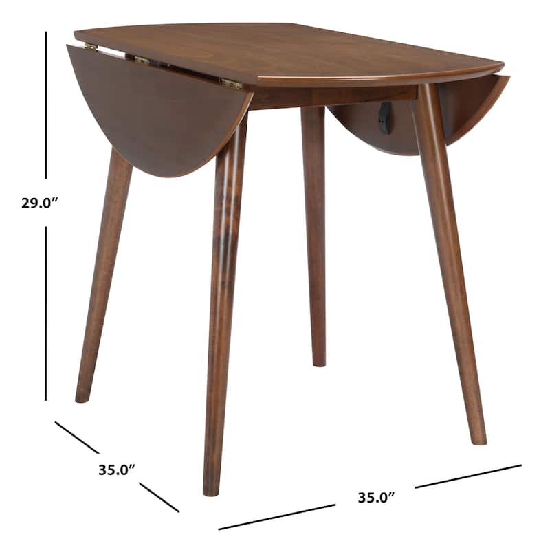 SAFAVIEH Geoff Folding Round Dining Room Table - 35" W x 35" L x 29" H - 35Wx35Dx29H