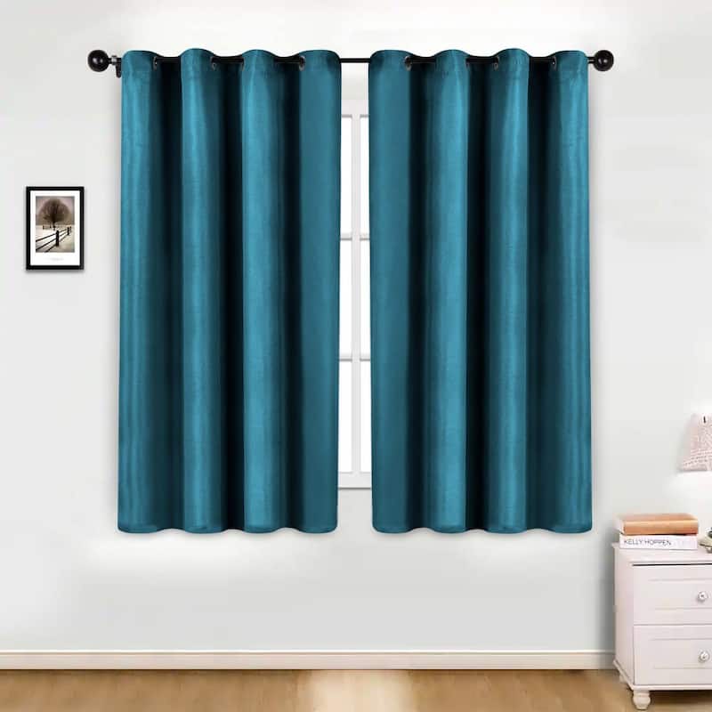 Superior Jaxon Washable Room Darkening Curtains, Set of 2 Panels