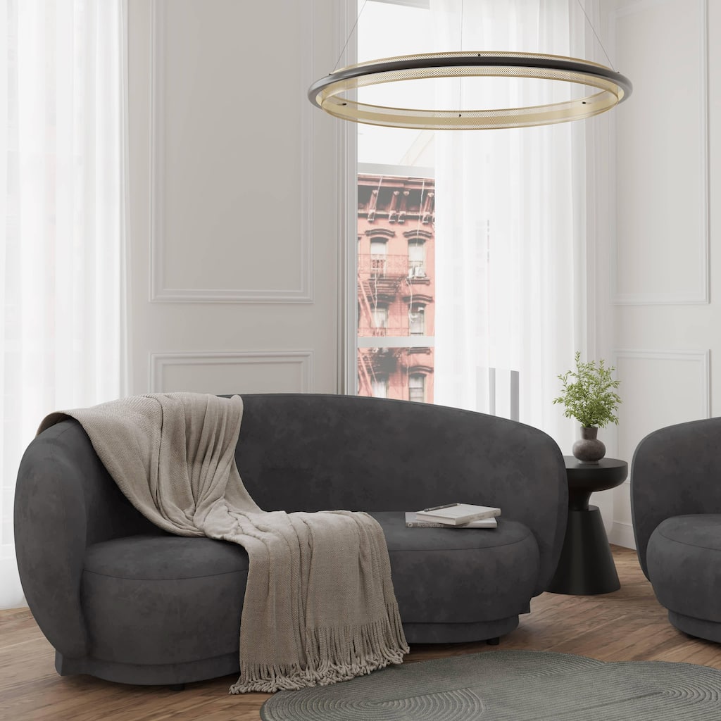 Faze Modern 3 Seater Velvet Upholstered Sofa with Solid Wood Frame, Plush Foam Cushions for Living Room, Home Office