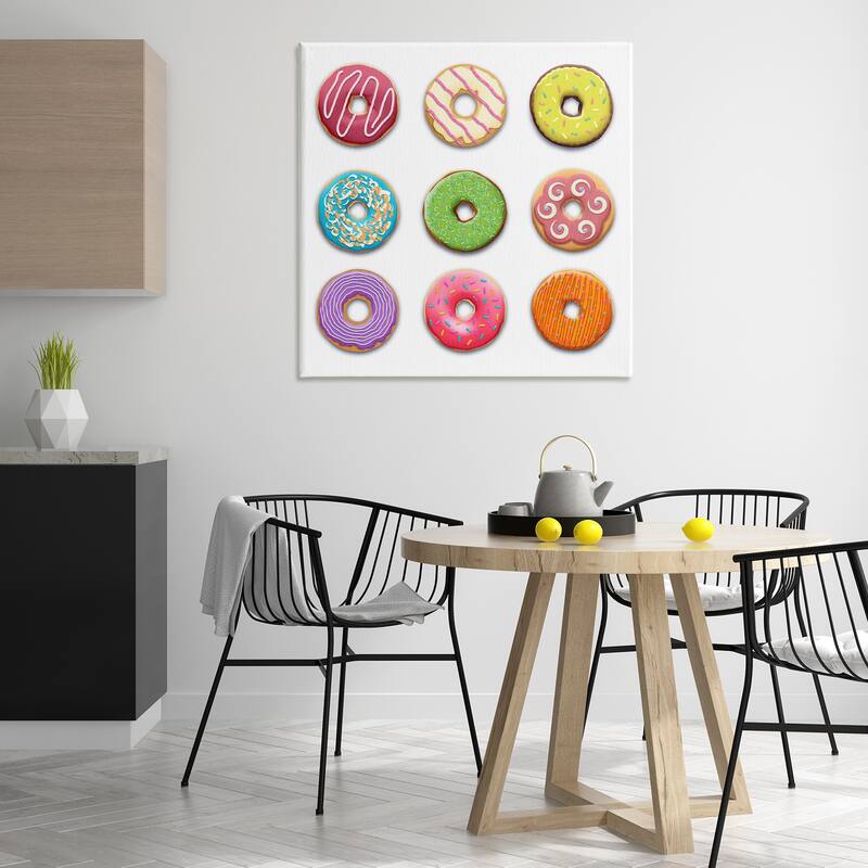Stupell Colorful Mixed Donuts Canvas Wall Art Design By Marcus Prime