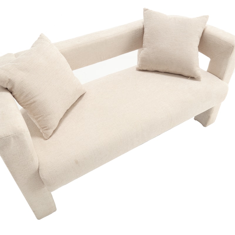 Modern Chenille Loveseat Sofa