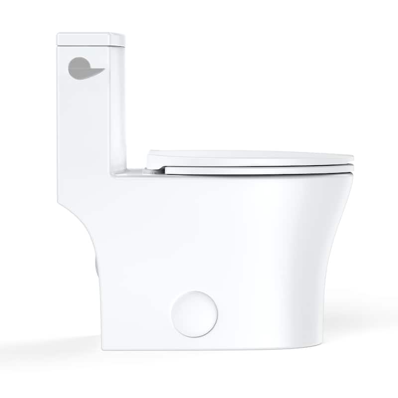 Elongated Toilet for Bathrooms with Soft Close Seat