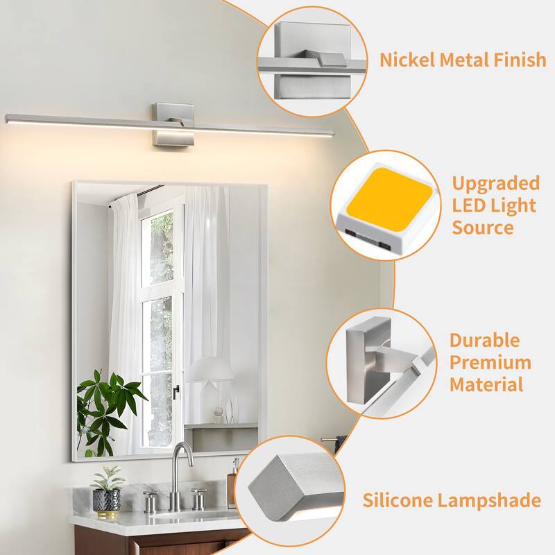 Modern Vanity Lighting Fixtures 24/32/39'' Bathroom Vanity Lights Over Mirror Wall Sconce for Bathroom