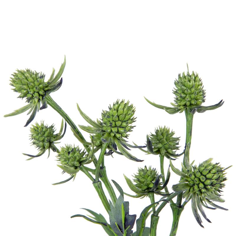 Thistle Artificial Floral Spray - 25" - Green