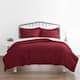 Becky Cameron Hotel Quality 3-Piece Oversized Duvet Cover Set - Burgundy - King - Cal King