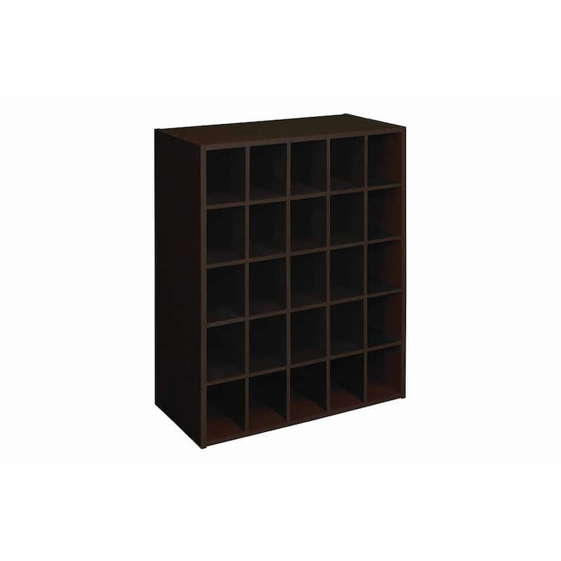 ClosetMaid 25-Shoe Cube Organizer - Espresso