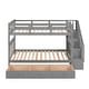 preview thumbnail 14 of 25, Stairway Twin-Over-Twin Bunk Bed with Three Drawers for Bedroom, Dorm