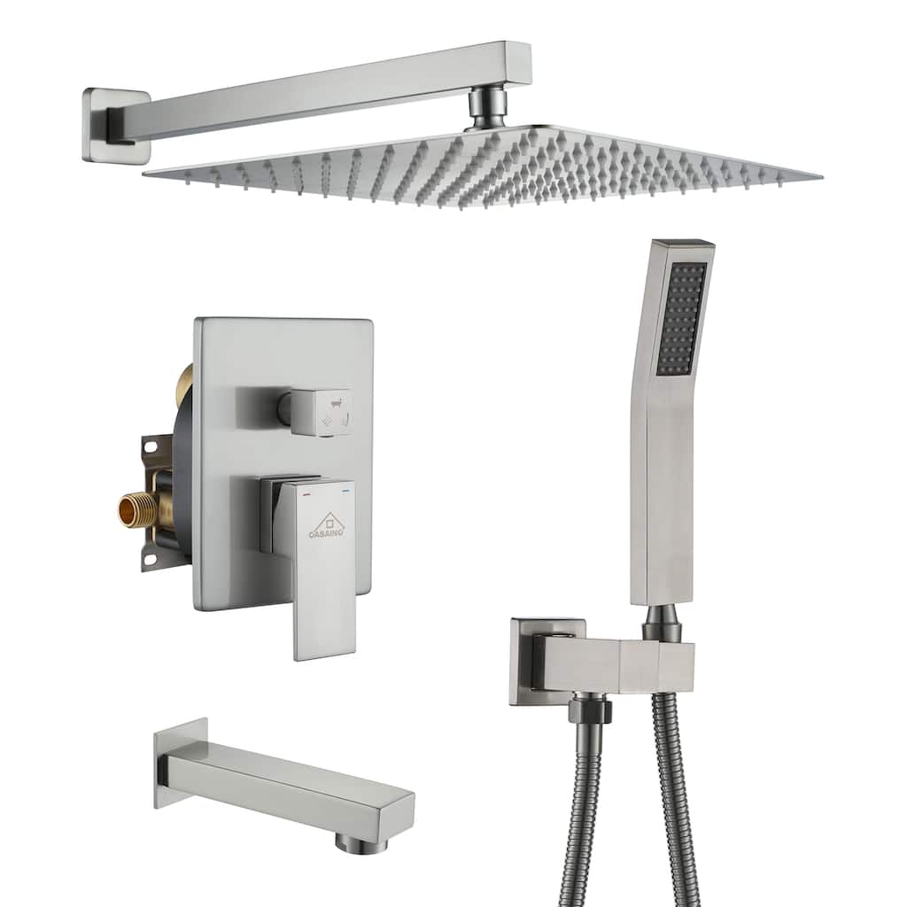 CASAINC 3-Function 12-In Wall Mounted Shower System