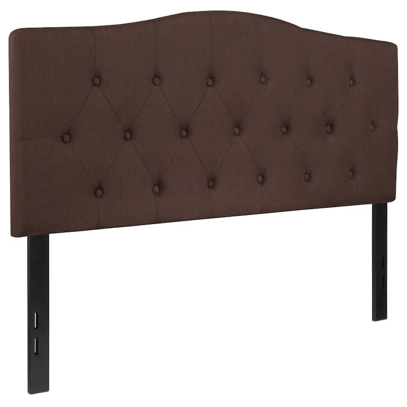 Arched Button Tufted Upholstered Headboard