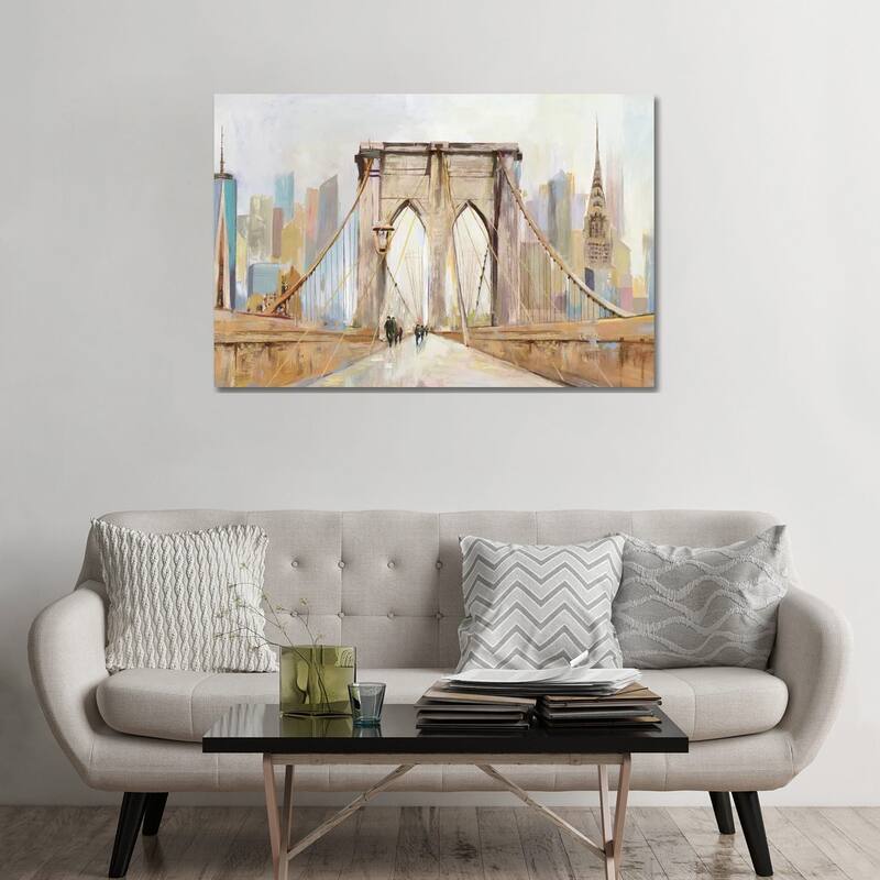 iCanvas "Brooklyn Bridge Walkway" by Allison Pearce Canvas Print - 32x48x1.5