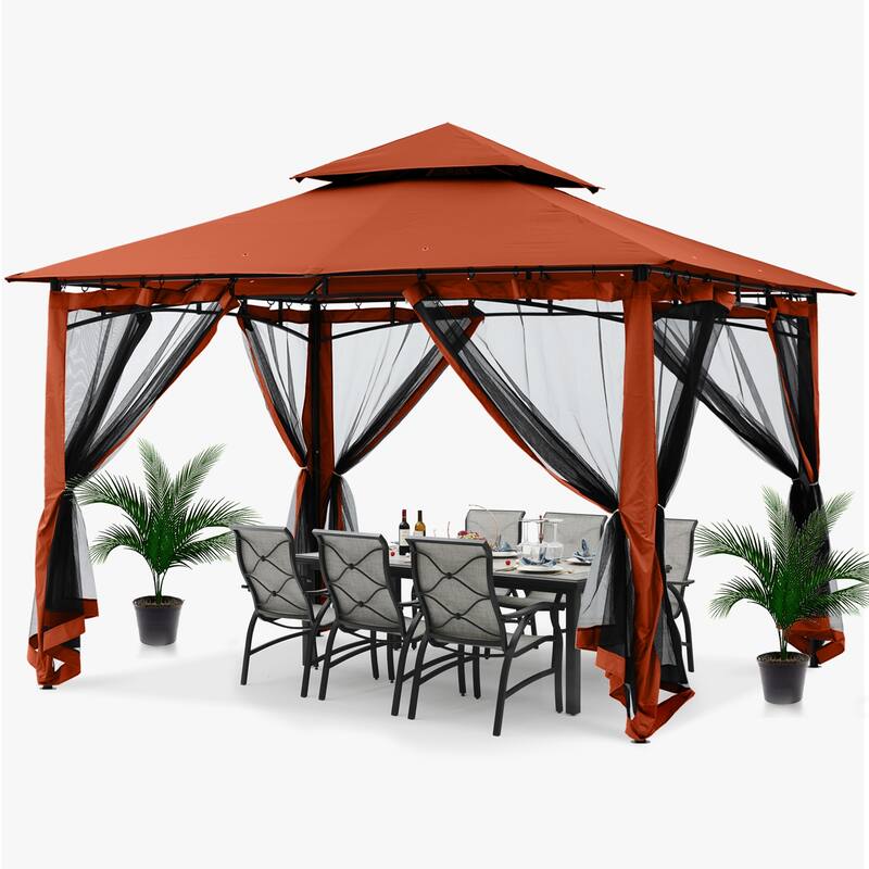 ABCCANOPY Patio Outdoor Gazebo for Double Roof Soft Canopy
