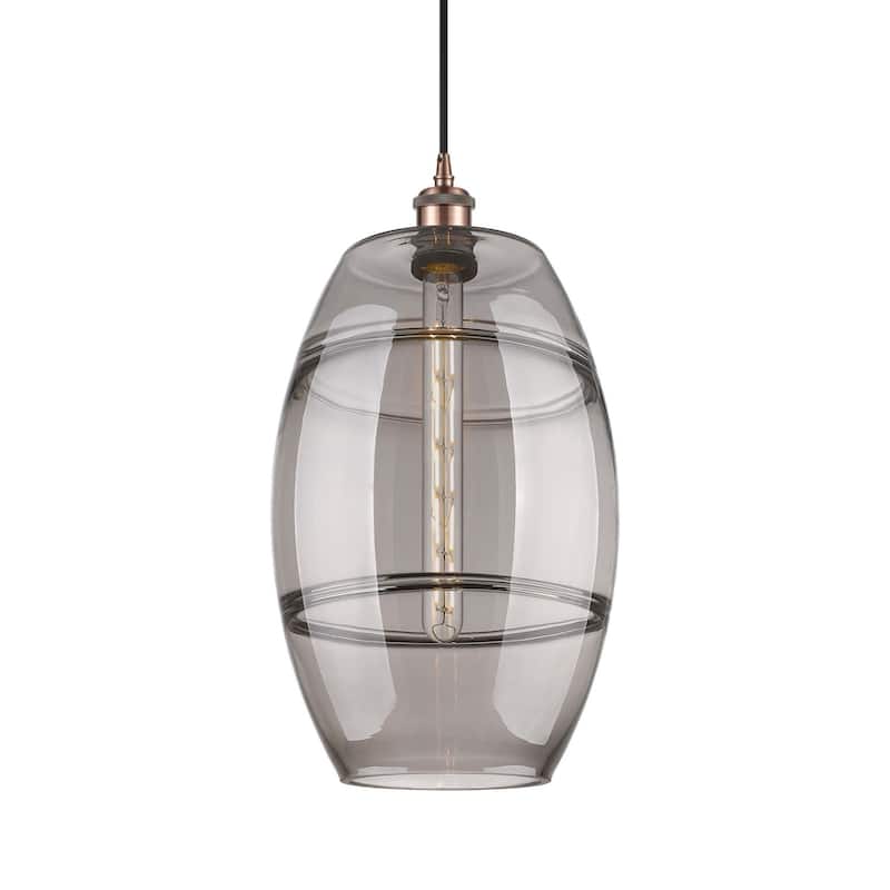Innovations Lighting 516-1P-19-10 Vaz Pendant Vaz 10" Wide Mini - Antique Copper / Light Smoke