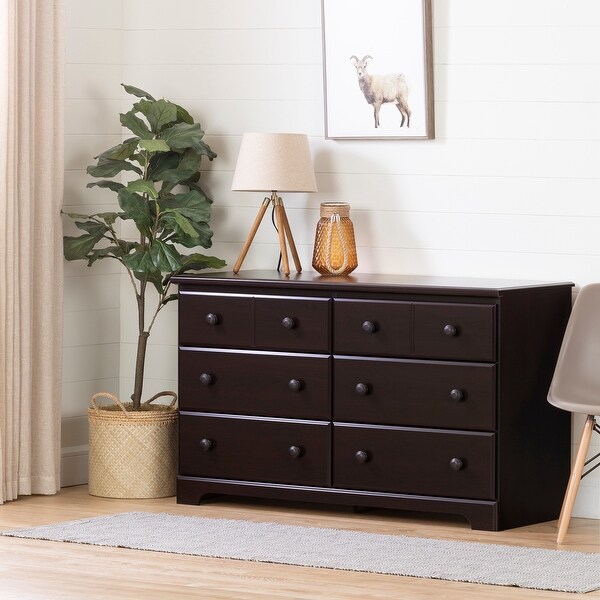 South shore summer breeze 6 outlet drawer double dresser