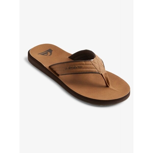 Quiksilver Carver Nubuck Flip Flop Sandals Tan Size 11