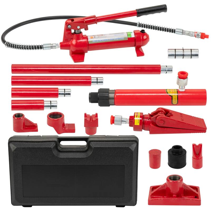 Power Hydraulic Jack Kit, Auto Body Frame Repair Kit, Storage Case, Large Capacity