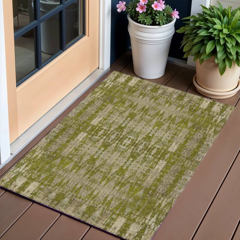 HomeRoots Moroccan Transitional Rectangle Outdoor Rug - 3' x 5'