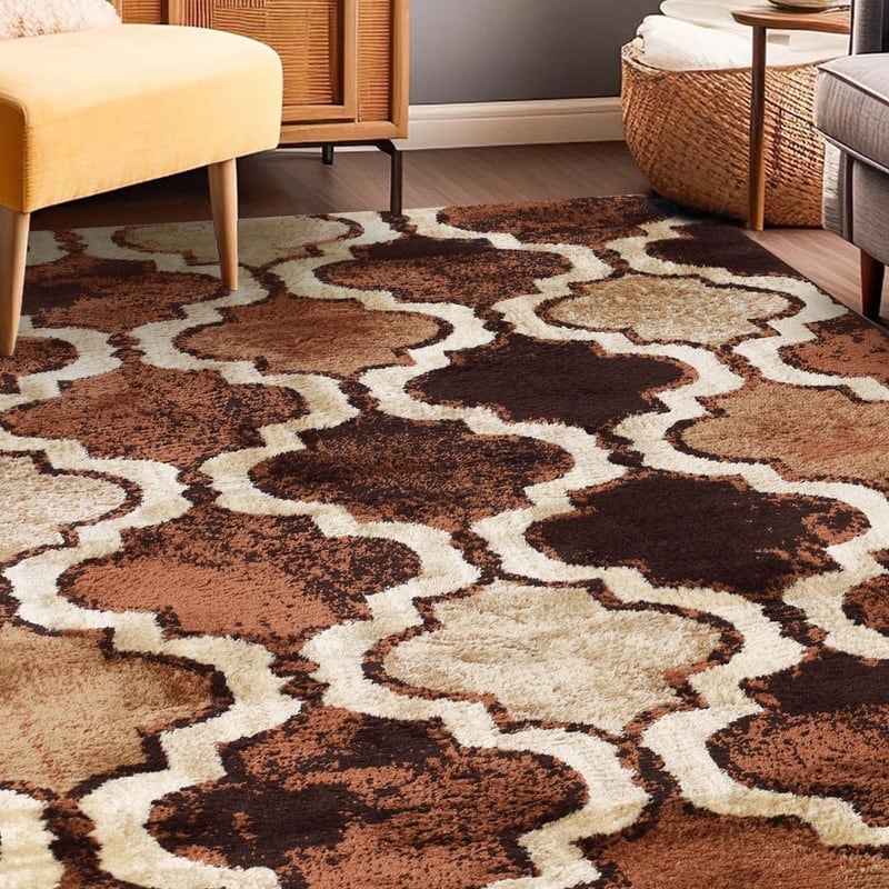 Superior Viking Contemporary Geometric Trellis Indoor Runner or Area Rug