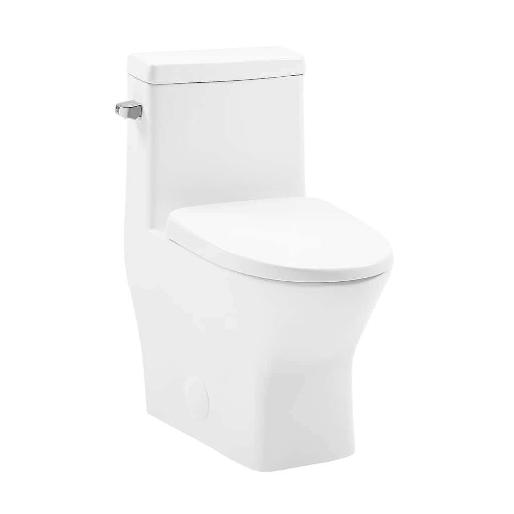 Malta Ii One-Piece Round Toilet With Left Side Flush, 10" Rough-In 1.28 Gpf - 13.98" x 28.74" 24.02"