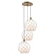 Option Antique Brass / White Glass with White Rope