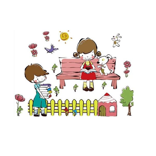 Unique Bargains Bedroom Removable PVC Wall Decor Sticker Decal Mural