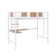 Twin Metal Loft Bed with Desk and Shelve - Bed Bath & Beyond - 36394121