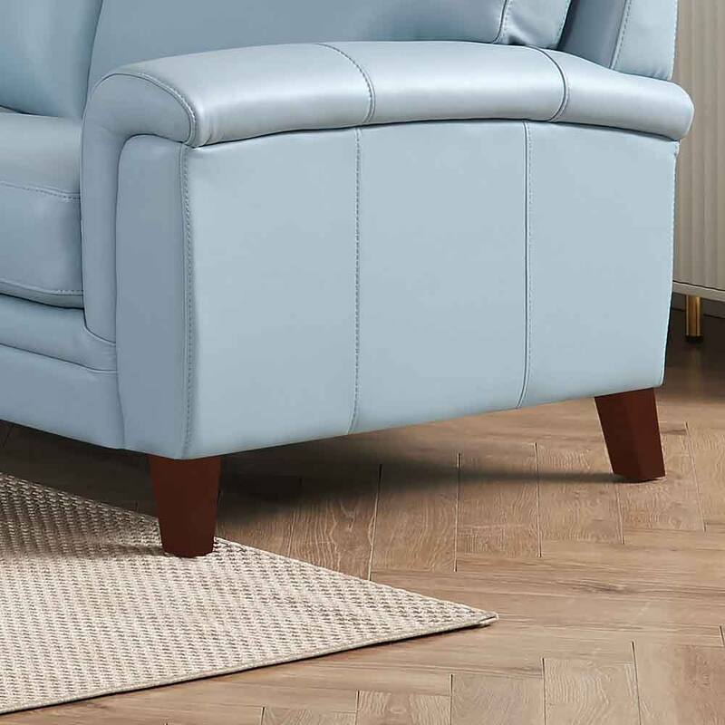 Hydeline Westcott Top Grain Leather Sofa and Chair Set with Memory Foam and Springs