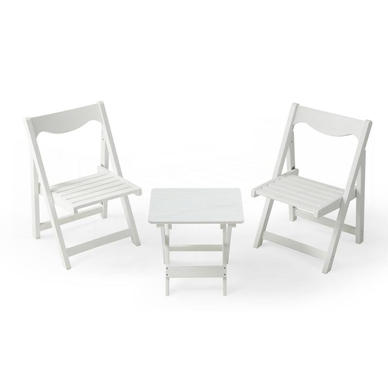 Outdoor Bistro Set Foldable Small Table and Chair Set