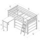 preview thumbnail 7 of 30, Max and Lily Twin-Size Low Loft with Pull-Out Desk and 3-Shelf Bookcases