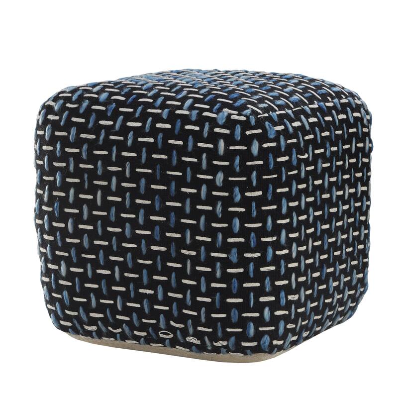 Sevita Modern Interwoven Geometric Pouf