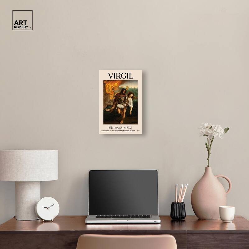 Burning of Troy Canvas by Art Remedy, Gallery Wrapped