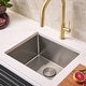 preview thumbnail 1 of 11, Ruvati 21-inch Undermount Tight Radius 16 Gauge Stainless Steel Bar Prep Kitchen Sink Single Bowl - RVH7121 - 8' x 11'