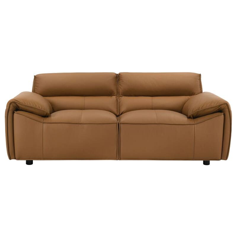 Buxton Top Grain Leather Upholstered Loveseat - 73.5" x 37.5" x 29.5"