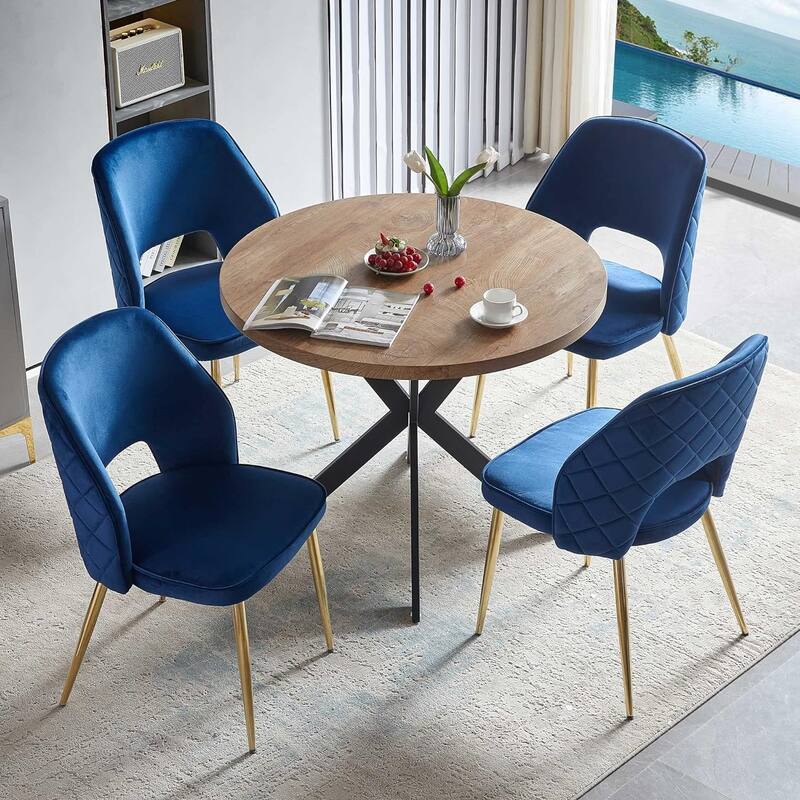 Howtai Upholstered Home Chair Hollow-Back Set of 4