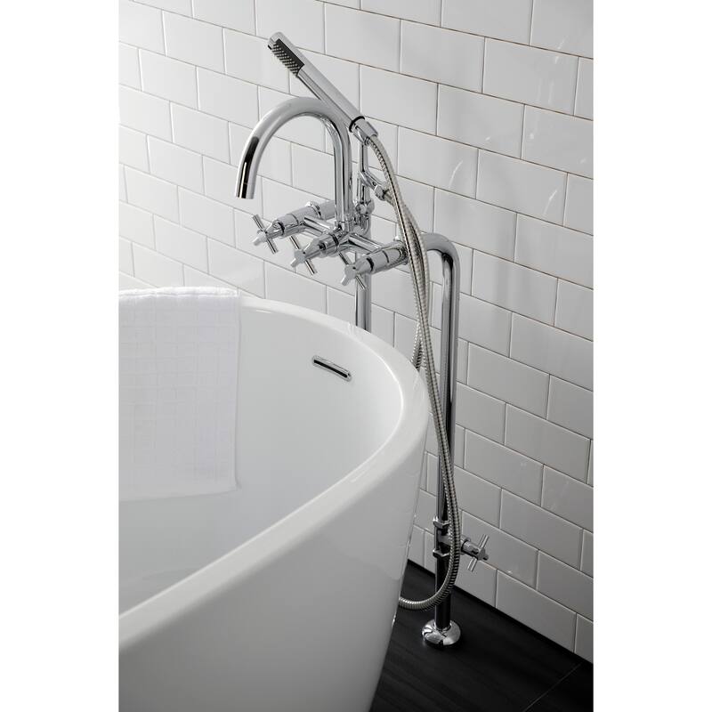 Kingston Brass Concord Freestanding Tub Faucet with Supply Line