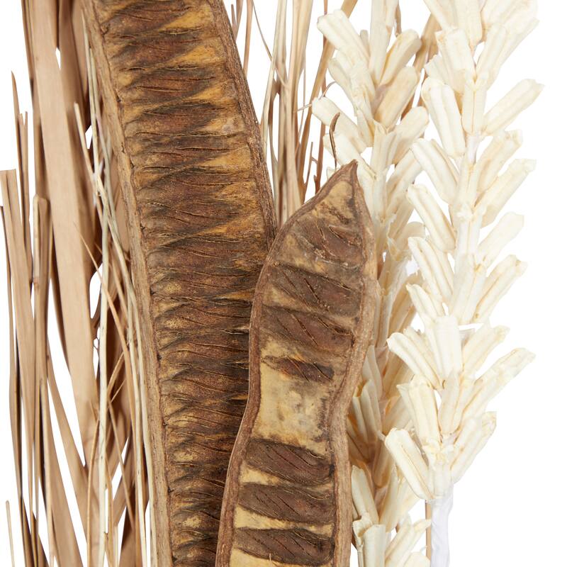 Multi colored, White Brown or Light Brown Dried Plant Pigeon pea Natural Foliage (Set of 2)