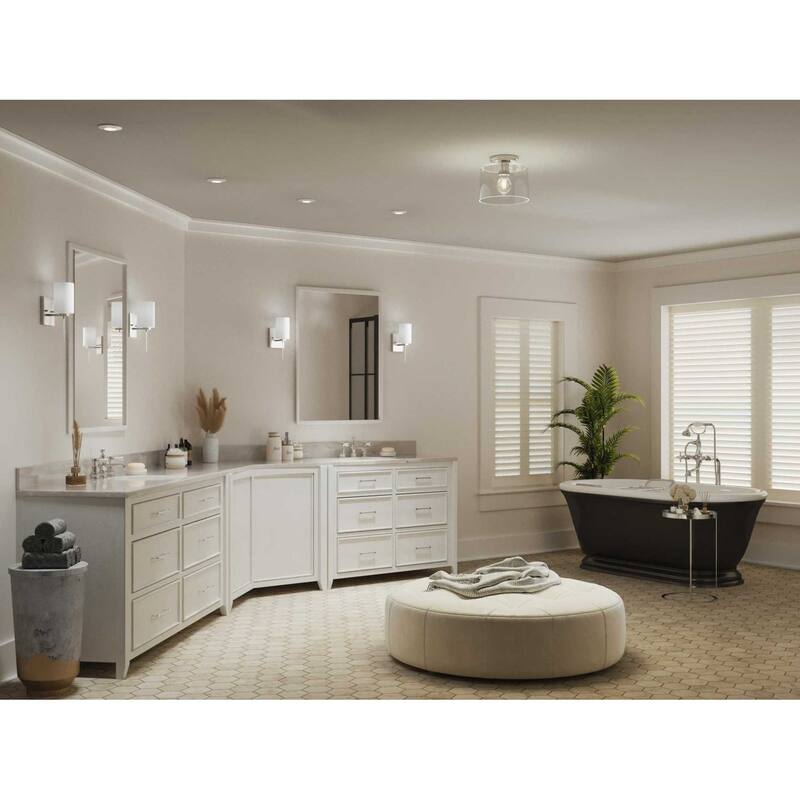 Progress Lighting P350213 Adley 9" Wide Semi-Flush Bowl Ceiling