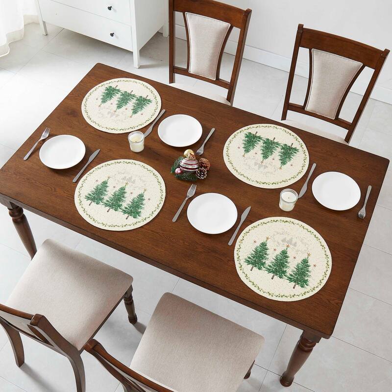 Avanti Trees Set of 4 Round Placemats