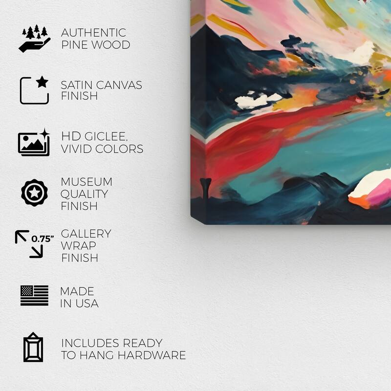 Wynwood Studio Abstract Antesala Blue and Teal Modern & Contemporary Wall Art Canvas Print