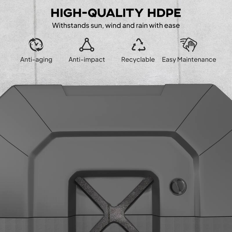 Outsunny 2-Piece Cantilever Offset Patio Umbrella Base Weight Set, 231 lb Heavy Duty Fillable Outdoor Offset Umbrella Weights