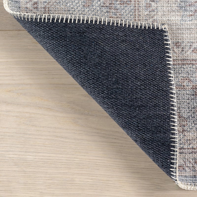 Nuloom Green Haven Collection Recycled Cotton Machine Washable Area Rug