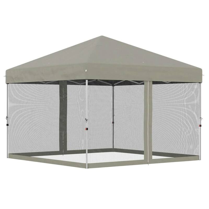 10'x10' Pop Up Canopy Tent, Adjustable Height,Wheeled Bag,Screen Room