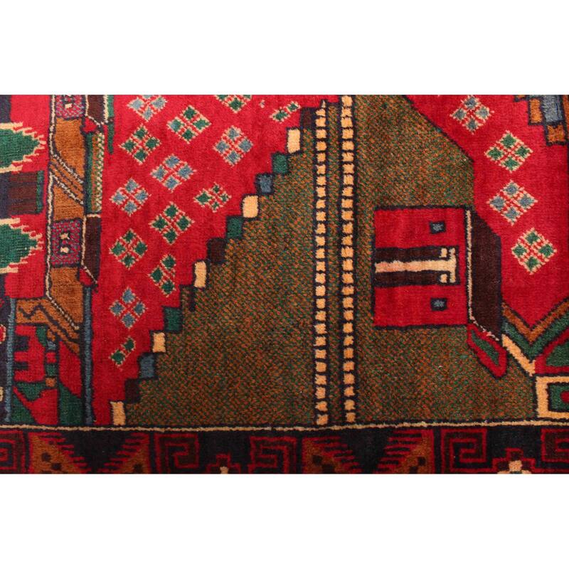 ECARPETGALLERY Hand-knotted Teimani Red Wool Rug - 2'5 x 4'10